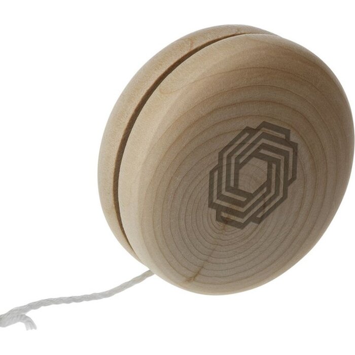 houten jojo&#39;s met gravering