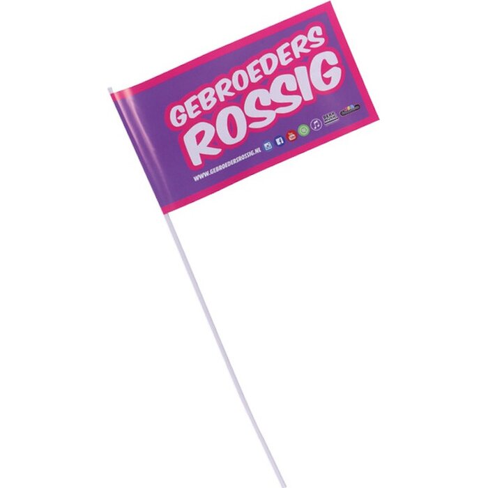 papier vlaggetjes met logo