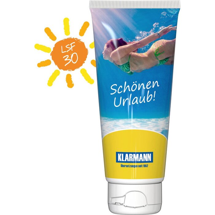 zonnebrand met logo