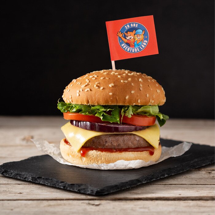 gepersonaliseerde hamburger prikkers met reclame