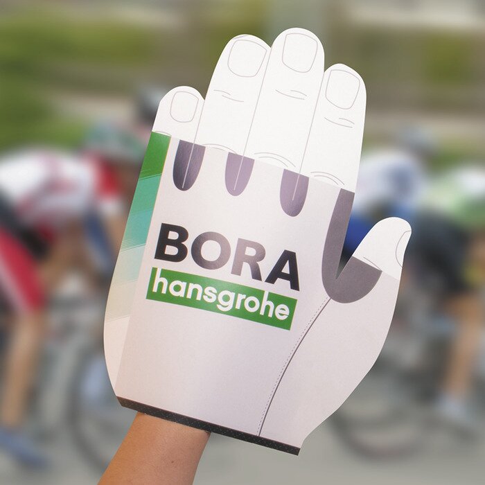 bedrukte zwaaihandjes met reclame
