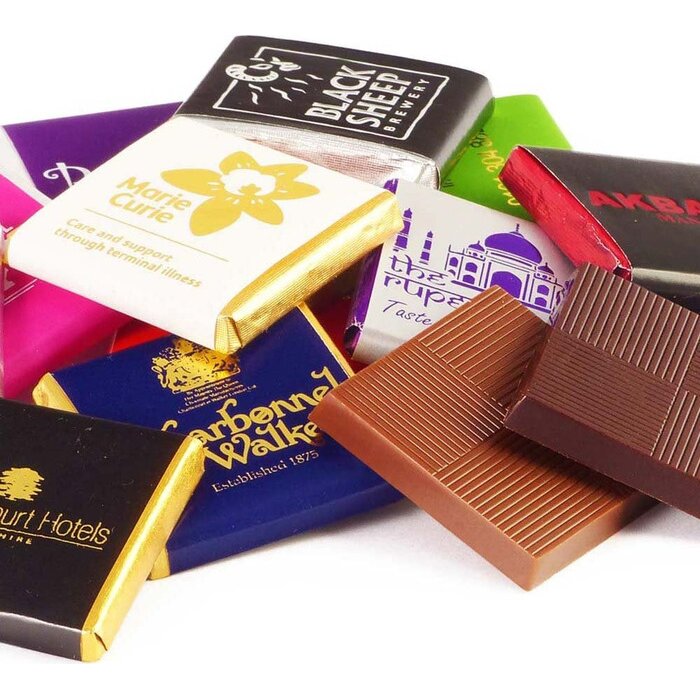 bedrukte chocolade met logo