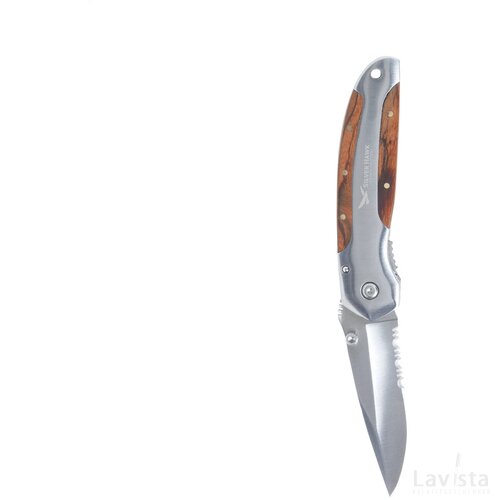 Houten survivalmes Zwart/Bruin