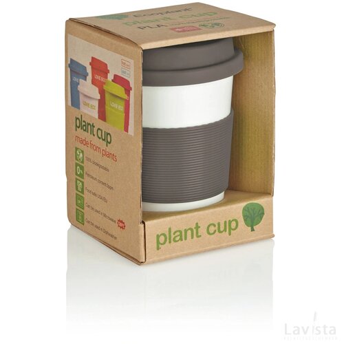 PLA koffiemok grijs, wit