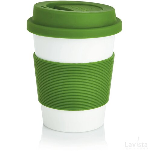 PLA koffiemok groen, wit