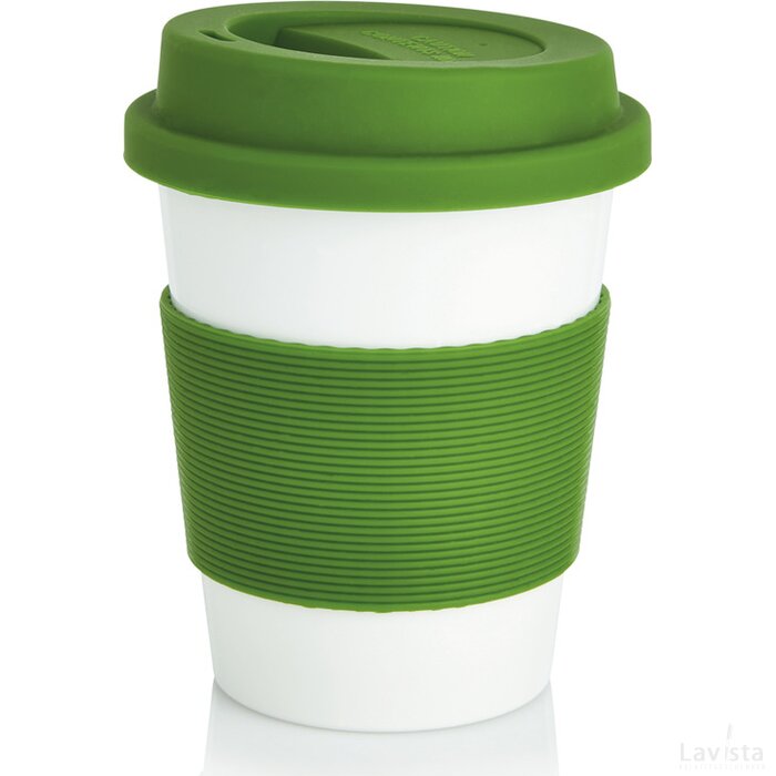 PLA koffiemok groen, wit