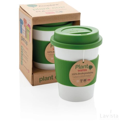PLA koffiemok groen, wit