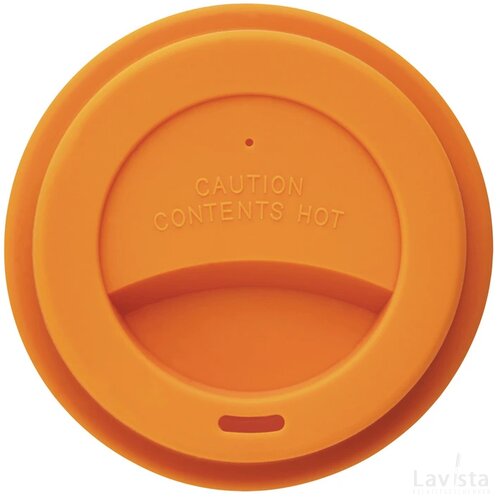 PLA koffiemok oranje, wit