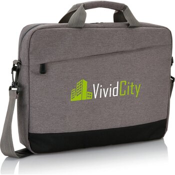 Trend 15” laptop tas PVC-vrij grijs, zwart