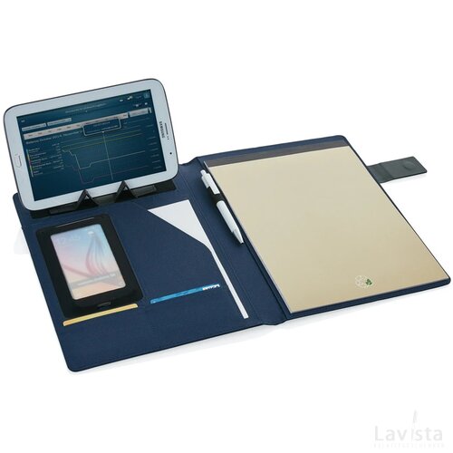 Basic tech portfolio blauw, zwart