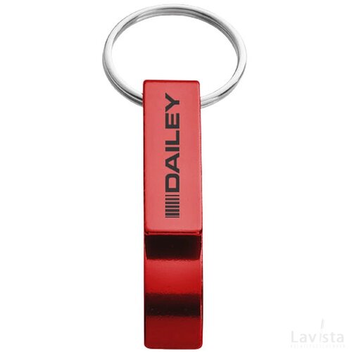 Sleutelhanger met fles- en blikopener Rood