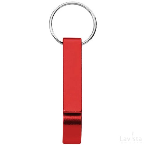 Sleutelhanger met fles- en blikopener Rood