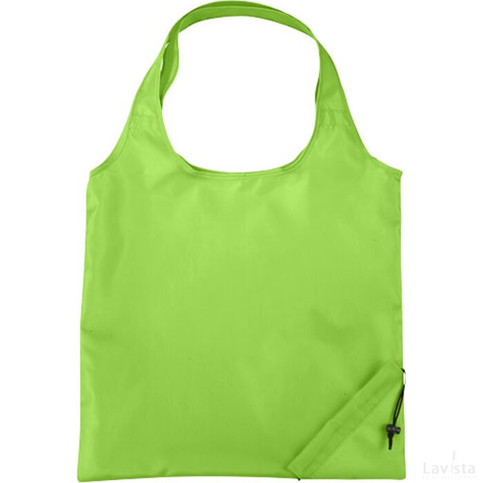 Bungalow opvouwbare polyester boodschappentas Lime