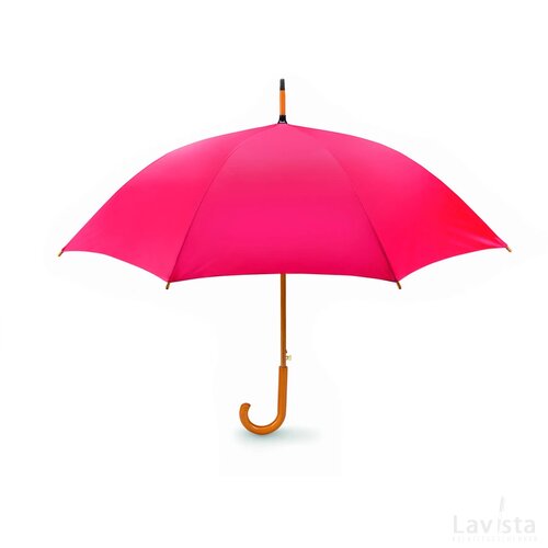 Paraplu met houten handvat Cumuli rood