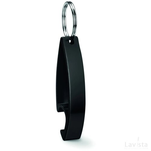 Aluminium sleutelhanger Colour twices zwart