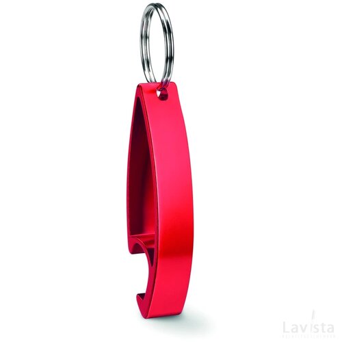 Aluminium sleutelhanger Colour twices rood