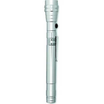 Uitschuifbare alum zaklamp Strech-torch zilver