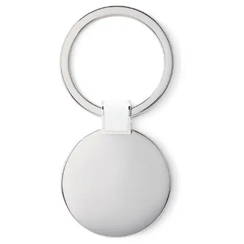 Metalen sleutelhanger Roundy wit