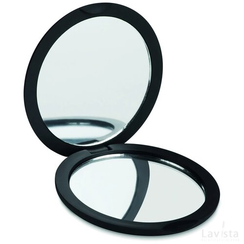 Dubbele spiegel (rond) Stunning zwart