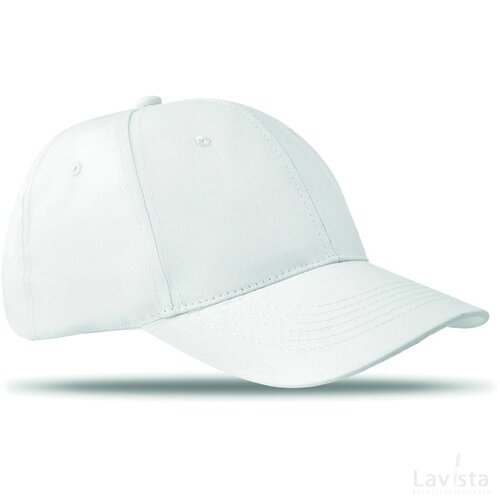 Katoenen baseball cap Basie wit