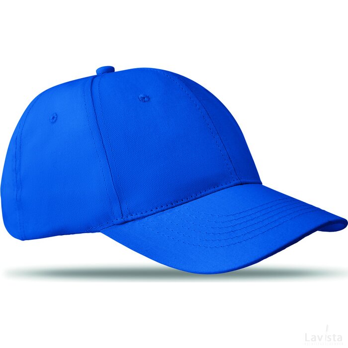 Katoenen baseball cap Basie royal blauw