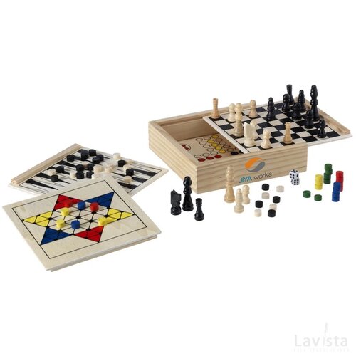 Woodgame 5-In-1 Spel Hout