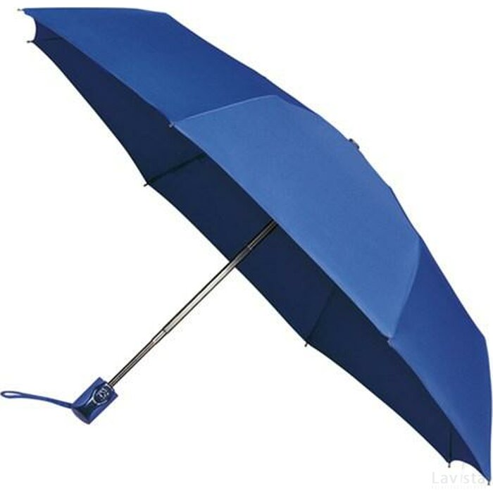 miniMAX® opvouwbare paraplu auto open + close blauw