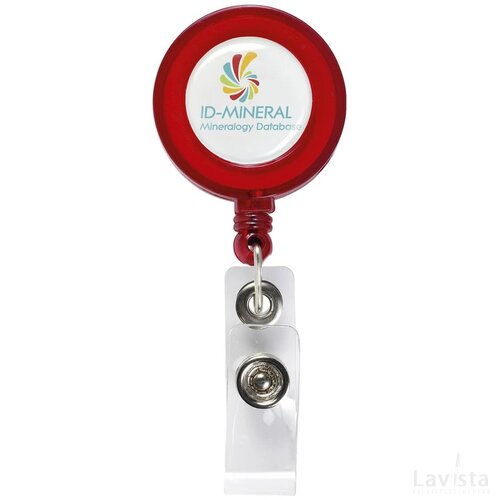 Badgeclip Badgehouder Transparant Rood