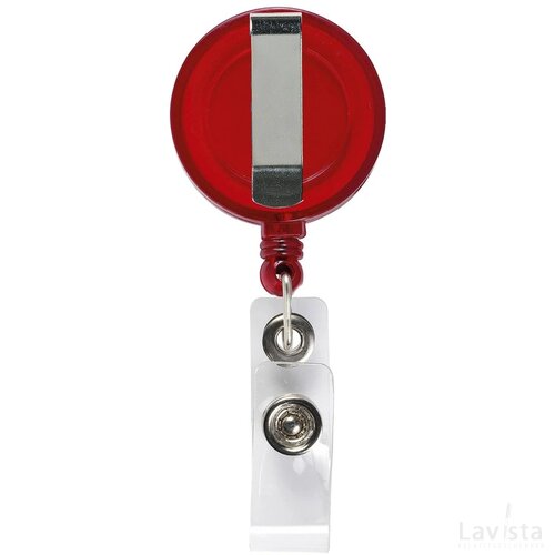 Badgeclip Badgehouder Transparant Rood