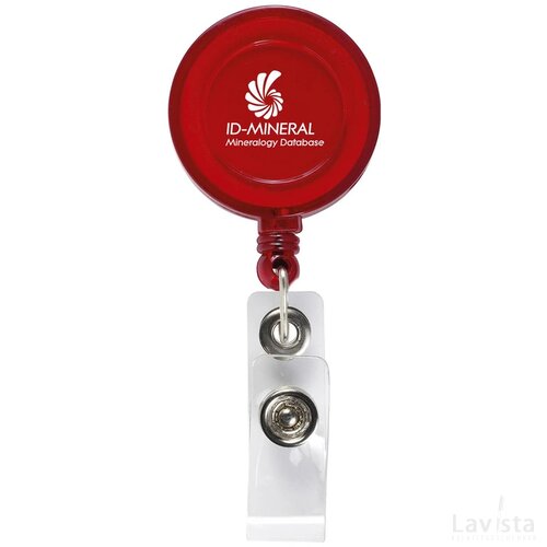Badgeclip Badgehouder Transparant Rood