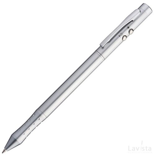 Laserpointer + LED met pen + touchscreenpen Bergkamen grijs silvergrey zilvergrijs