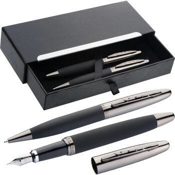 Mark Twain schrijfset Bretten zwart