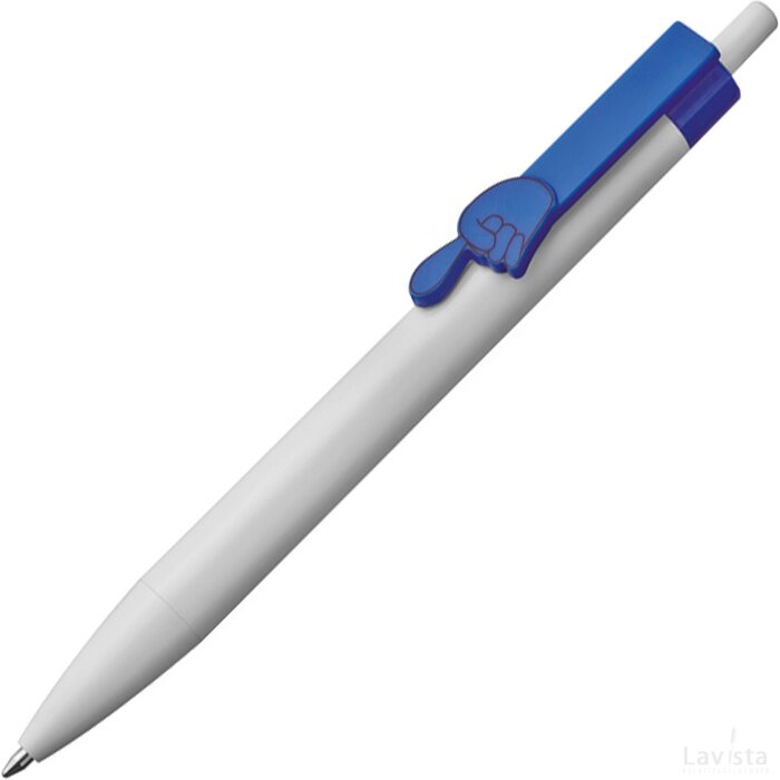 Pen met clip Finger Dahlen blauw