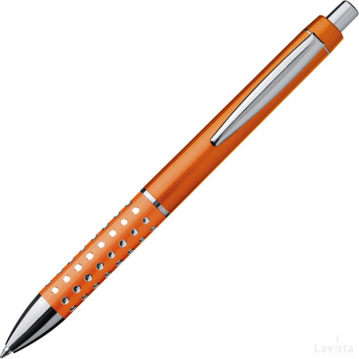 Kunststof pen met glimmend effekt Diez oranje