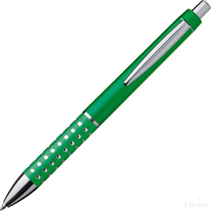 Kunststof pen met glimmend effekt Diez groen