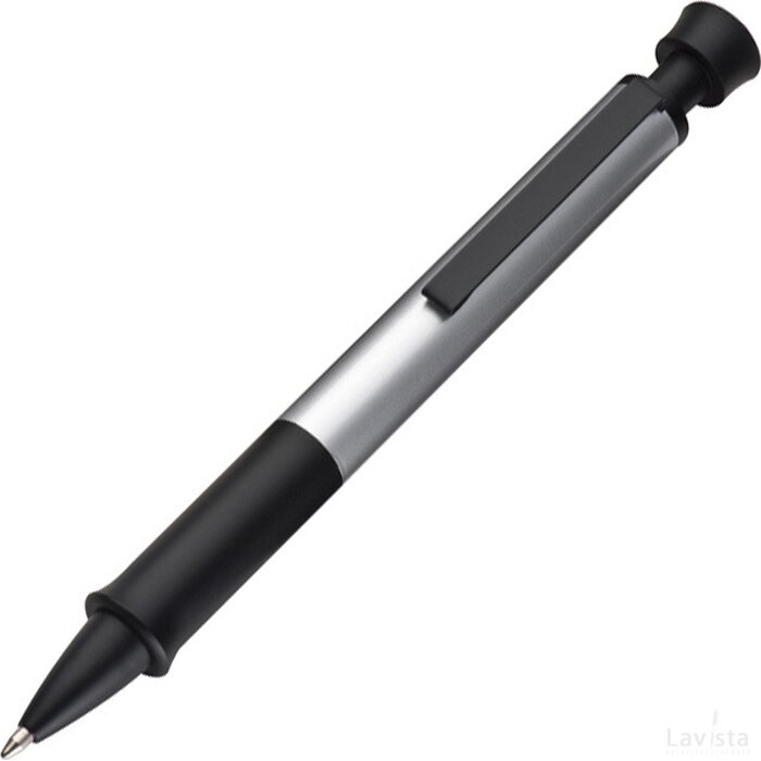 Aluminium pen met zwarte Dresden grijs silvergrey zilvergrijs