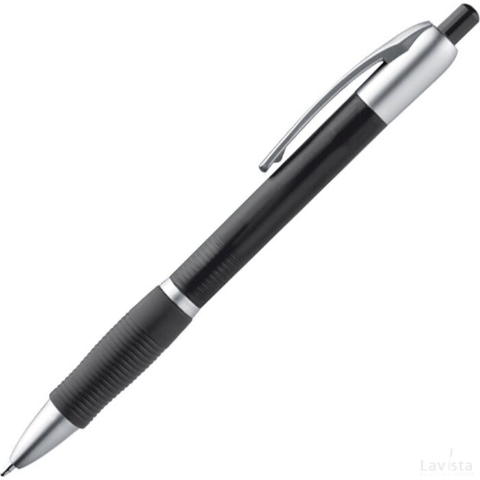 Kunststof pen met drukmechanisme Einbeck zwart
