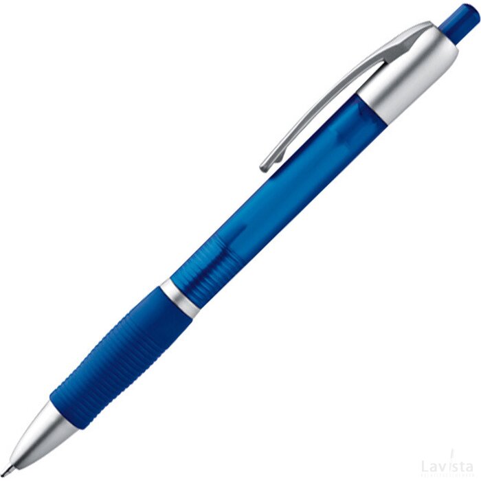 Kunststof pen met drukmechanisme Einbeck blauw