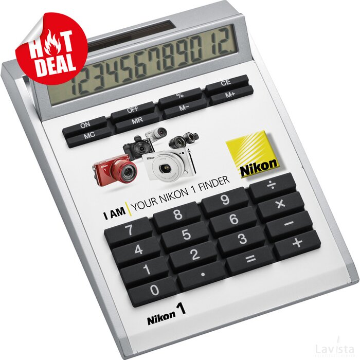 Calculator Own Design met inlegplaatje zonder gaatjes, klein Marienburg wit