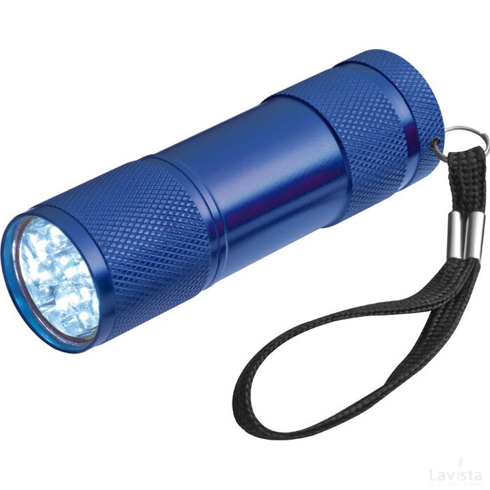 Aluminium zaklamp 9 LED Zarrentin blauw