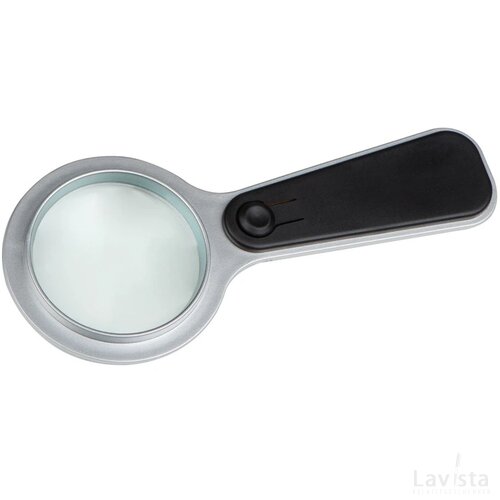 Kunststof loep met licht Zwart