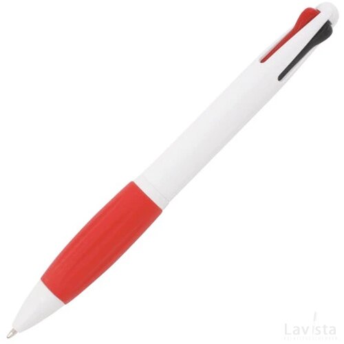 PAXI 4-kleurenbalpen Peekay rood
