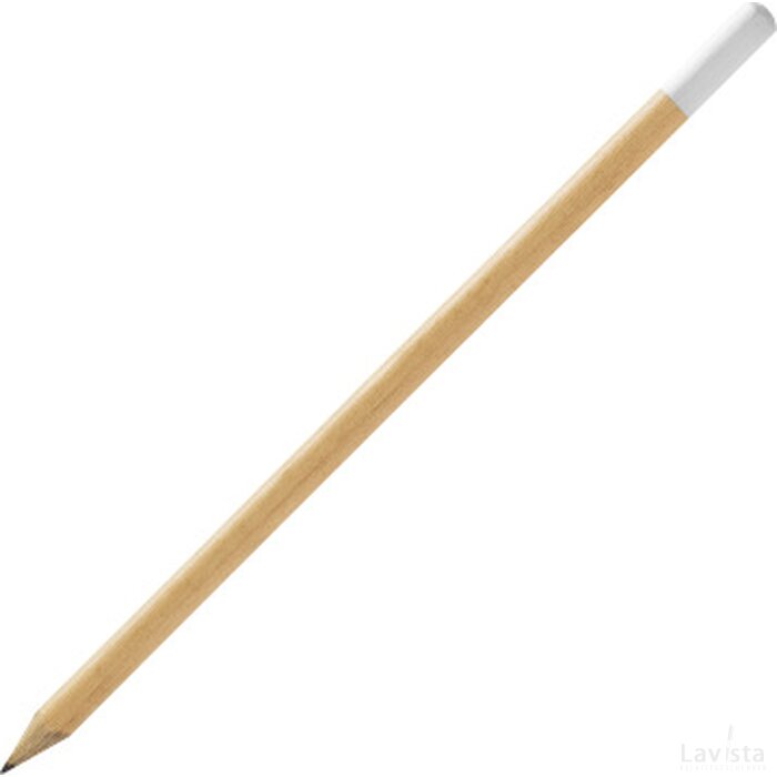 GAROS potlood met gekleurde top wit