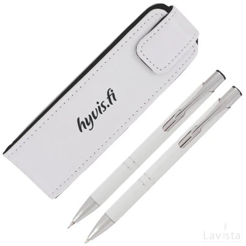 ARUBA map met 1 balpen en 1 vulpotlood Peekay wit