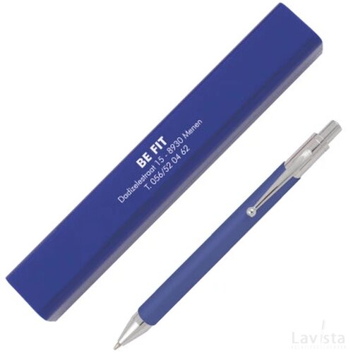 BONAIRE doosje met 1 balpen Peekay donkerblauw