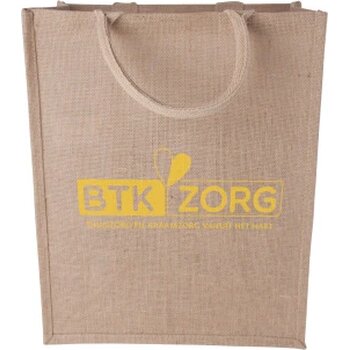 Jute shopper staand model 240 gr/m2 ecru