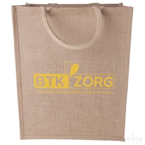 Jute shopper staand model 240 gr/m2 ecru