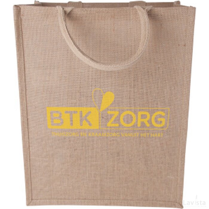 Jute shopper staand model 240 gr/m2 ecru