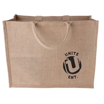 Jute shopper liggend model 240 gr/m2 ecru