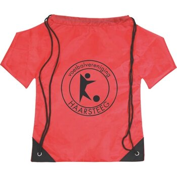 Nylon rugzak T-shirt rood